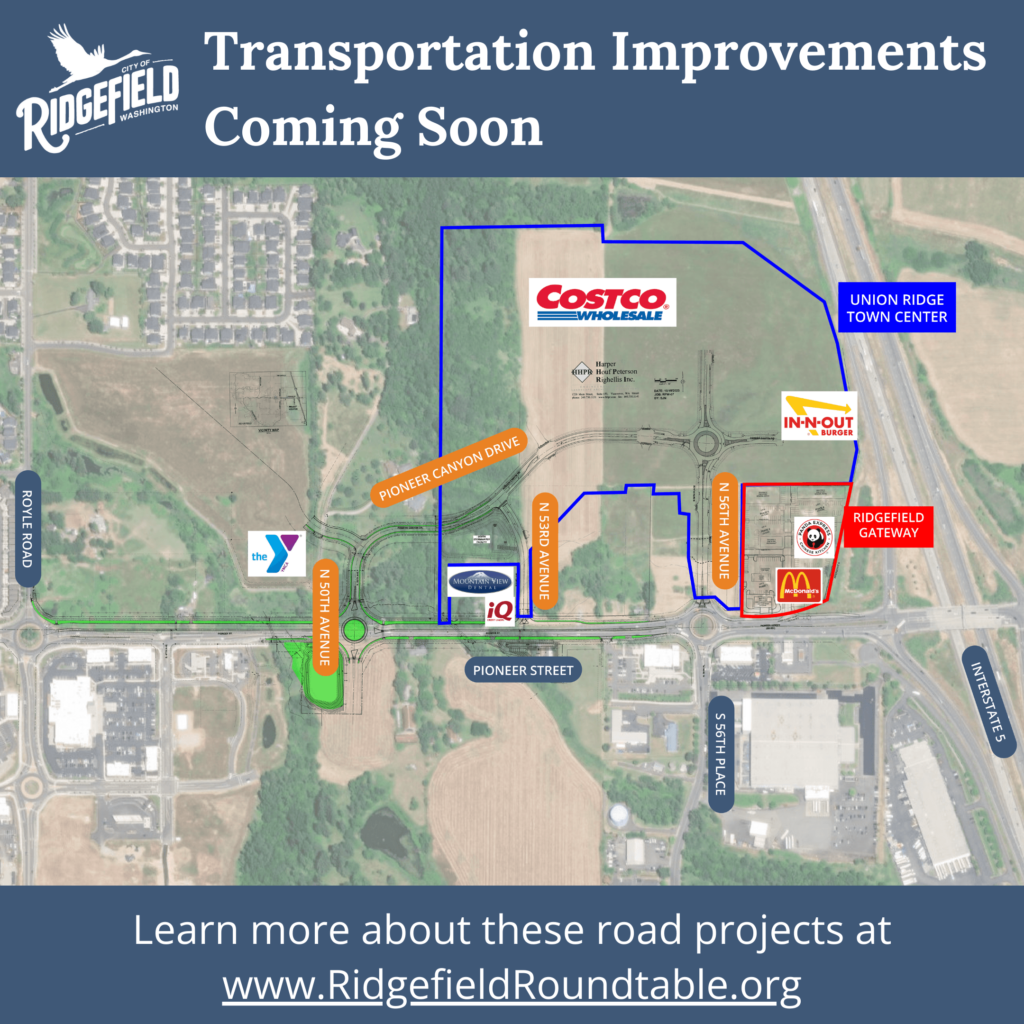 City of Ridgefield transportation improvement plans showing In-N-Out Burger location.