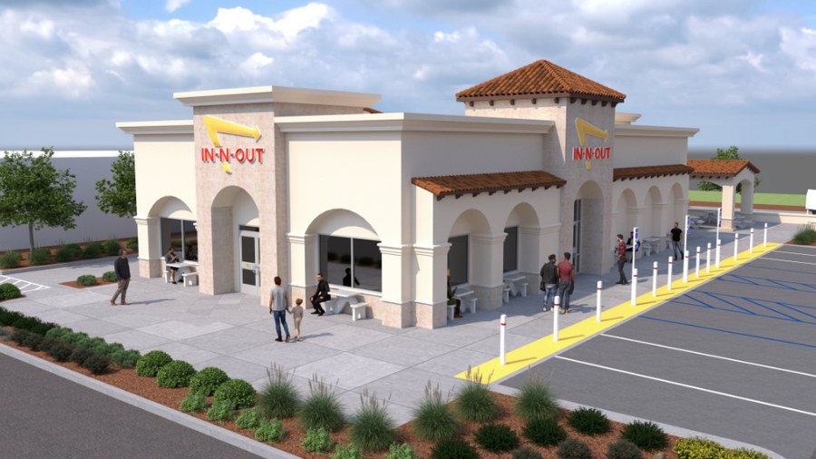 An artist rendering of the proposed In-N-Out Burger in Ridgefield (City of Ridgefield image)